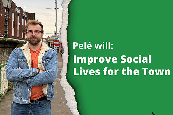 Pele will improve social lives for the town, as he stands strong next to these words